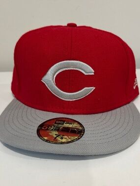 New Era 59Fifty Cincinnati Red Fitted Hat 100% Wool